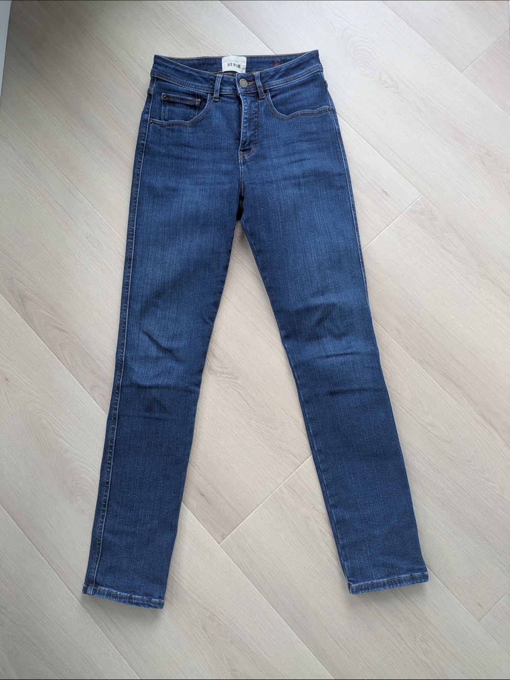 Sezane Parfait Slim Jeans in Indigo Blue